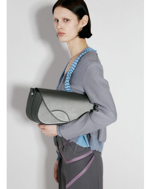 Kiko Kostadinov Gray Large Chain Trivia Shoulder Bag