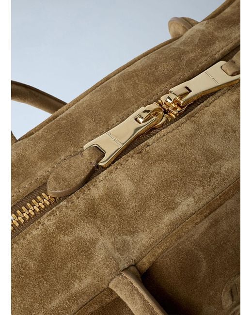 Miu Miu Blue Suede Beau Handbag
