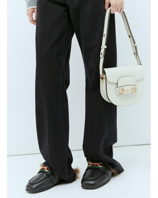 Gucci Horsebit 1955 Mini Rounded Shoulder Bag in Grey Lyst UK