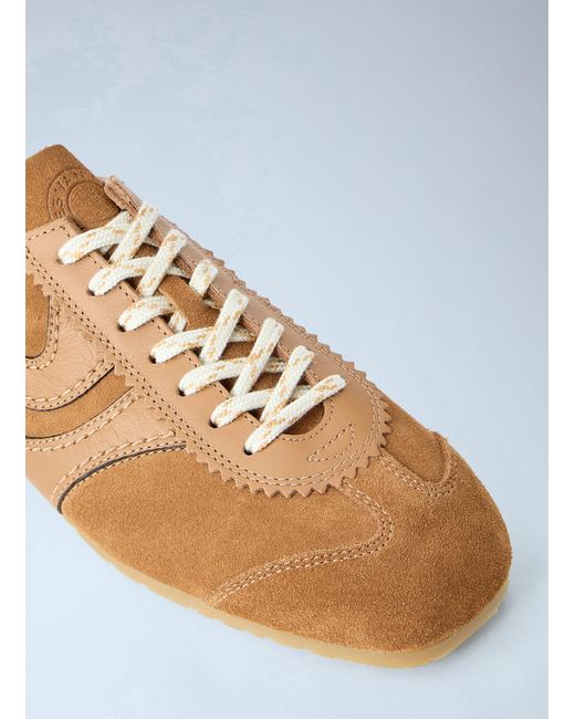 Dries Van Noten Blue Suede Panel Sneakers