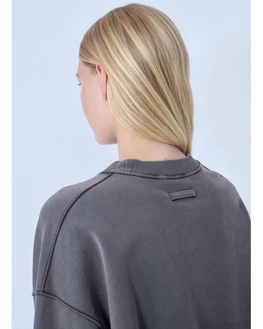 Jean Paul Gaultier Gray Fleece Embroidered Sweatshirt