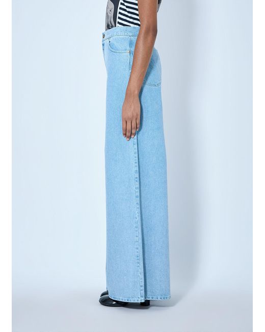 Max Mara Blue Wide-leg Denim Trousers