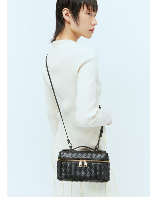 Bottega Veneta Gray Intrecciato Shoulder Bag
