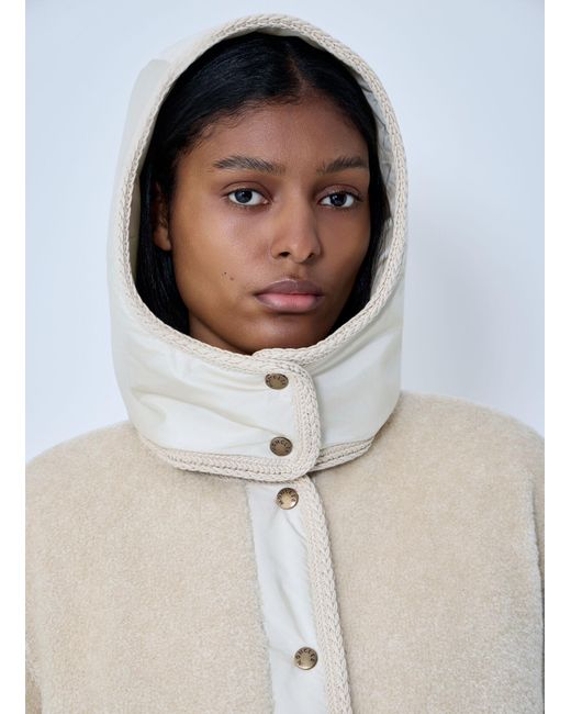 Moncler White Ciboulette Short Down Jacket