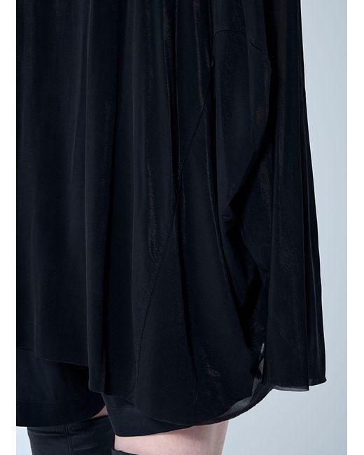 Rick Owens Blue Hooded Tunic Top