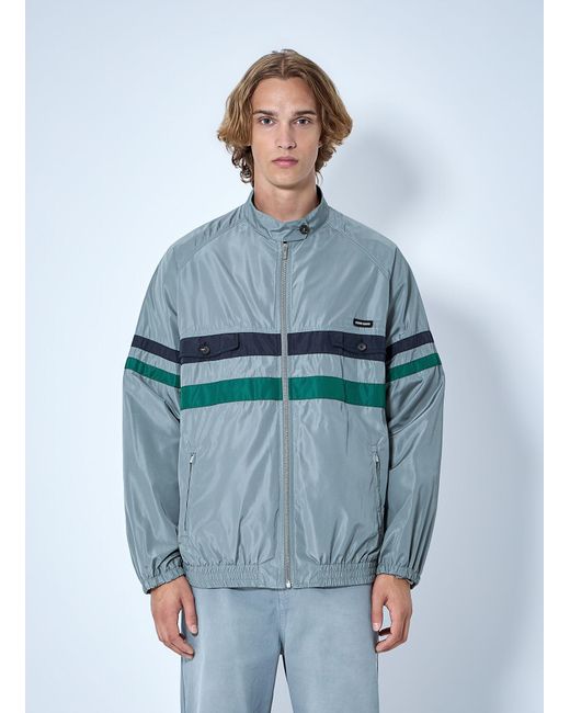 Miu Miu Blue Technical Silk Blouson Jacket for men