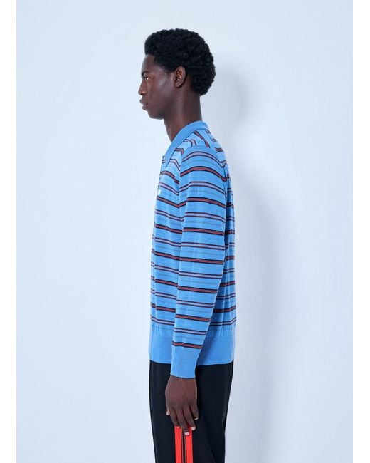 Wales Bonner Blue Beam Polo for men