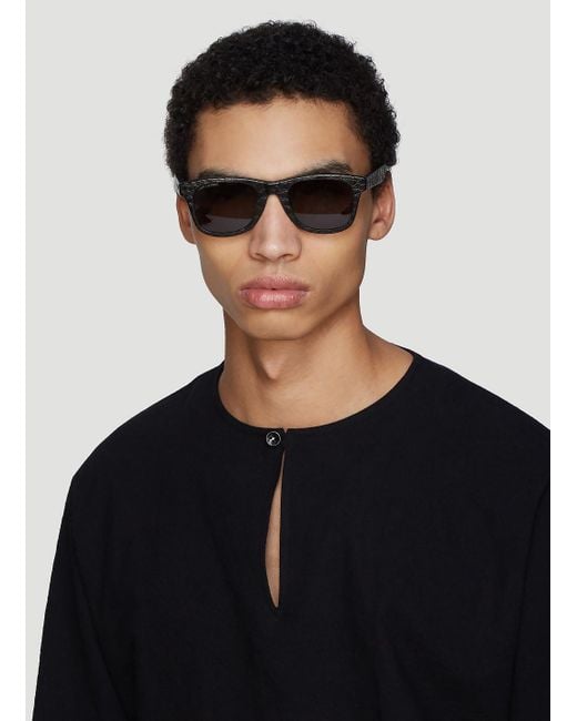 Saint Laurent Sl 51 Ace Crocodile Sunglasses In Black for Men