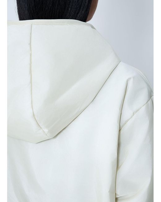 Moncler White Eco Nylon Coat
