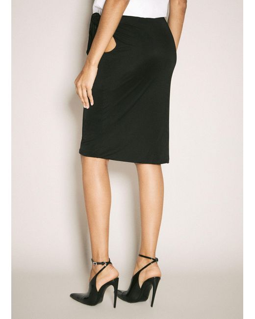 Saint Laurent Black Cut-Out Skirt