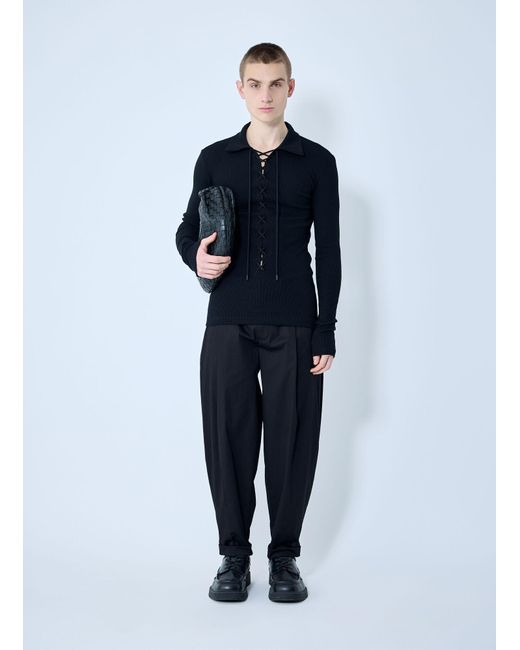 Dolce & Gabbana Blue Cotton Gabardine Pants for men