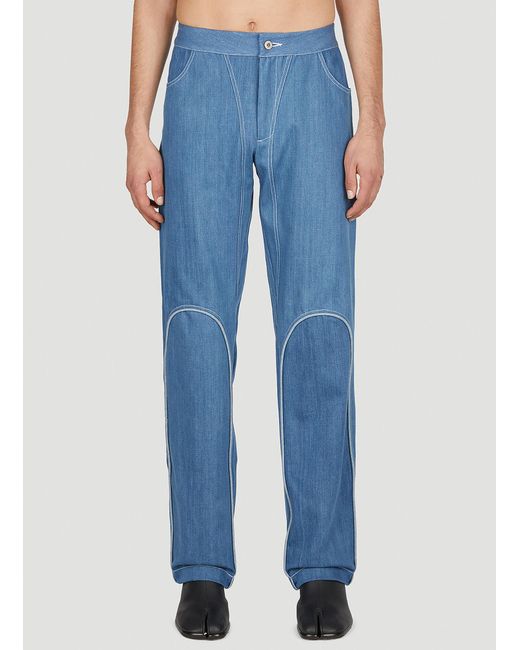 Mainline:RUS/Fr.CA/DE Contrast Piping Jeans in Blue | Lyst Canada