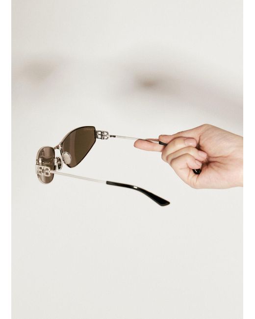 Balenciaga Black Mercury Oval Sunglasses