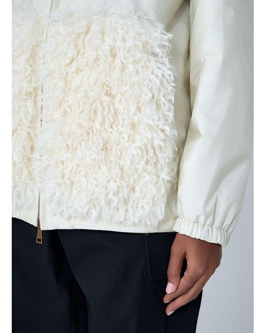 Moncler White Eco Nylon Coat