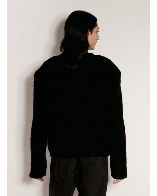 032c Black Sponge Knit Jacket for men