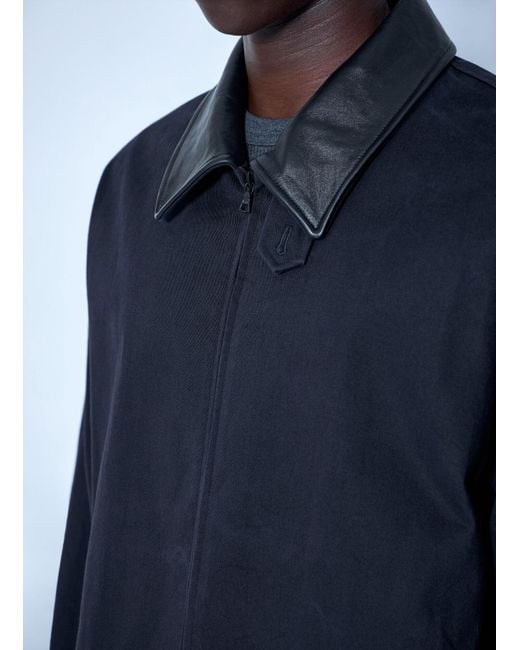 Ssstein Blue Sulfur Dyed Brush Chino Zip Jacket for men
