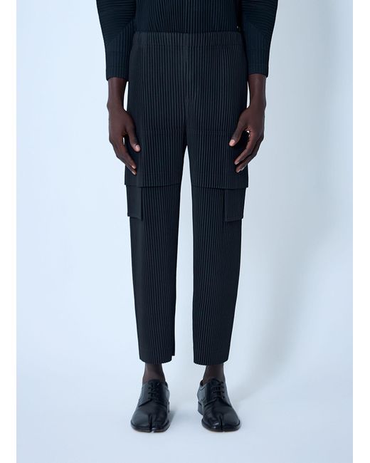 Homme Plissé Issey Miyake Blue Multi-Pocket Pleated Pants for men