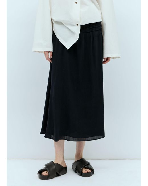 Chloé Black Flared Midi Skirt
