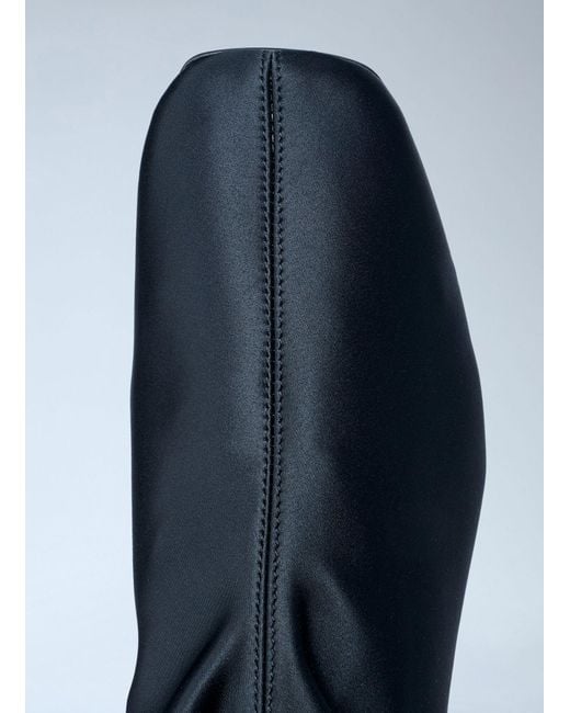 Totême  Blue Satin Knee-High Boots
