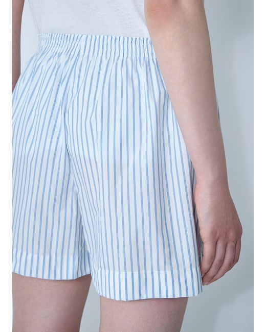 Moncler Blue Striped Shorts