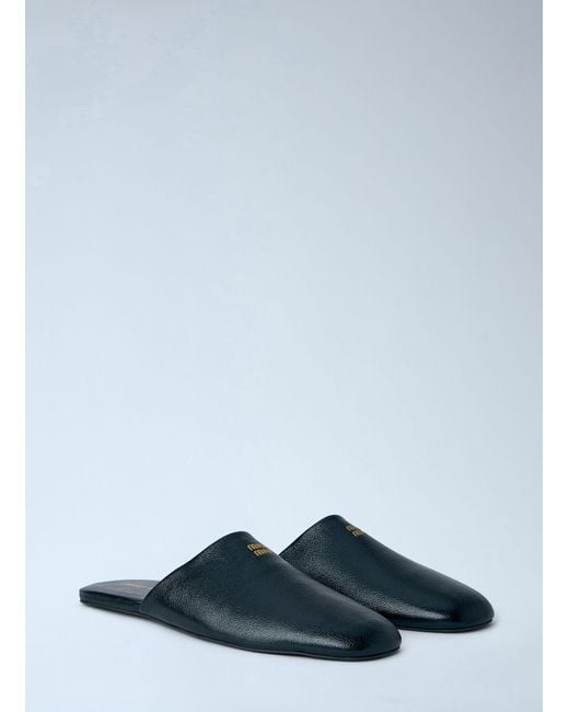 Miu Miu Black Leather Slippers