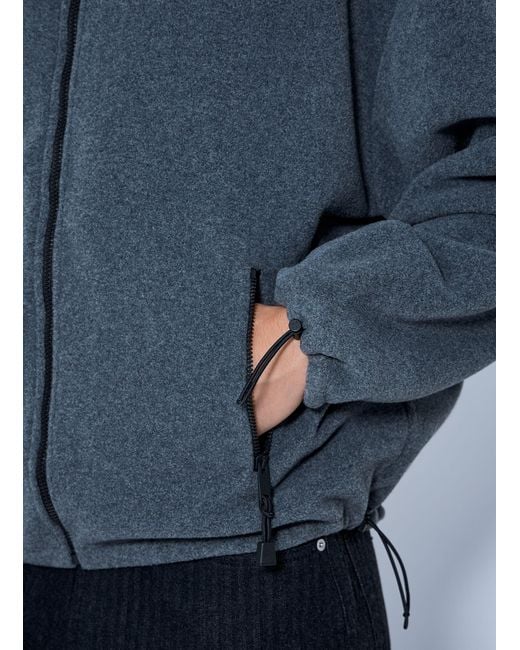 Miu Miu Blue Hooded Zip Sweatshirt