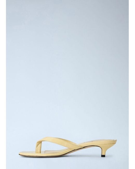 Totême Blue Naplack Heeled Flip Flops