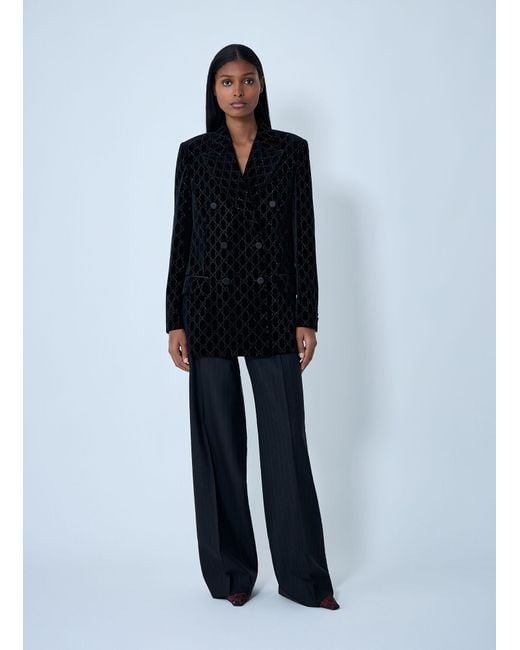 Gucci Blue Tailored Wool Pants