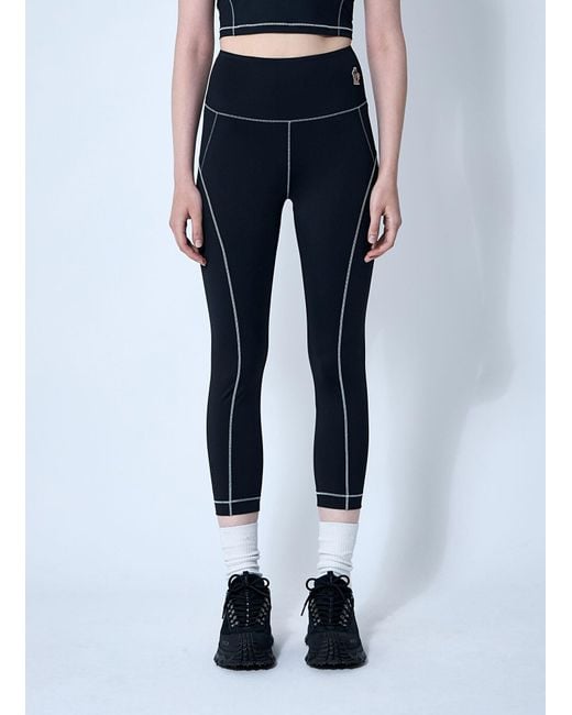 Moncler Blue Logo Patch Leggings