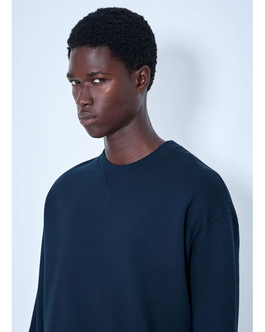 Jil Sander Blue Crewneck Sweatshirt for men