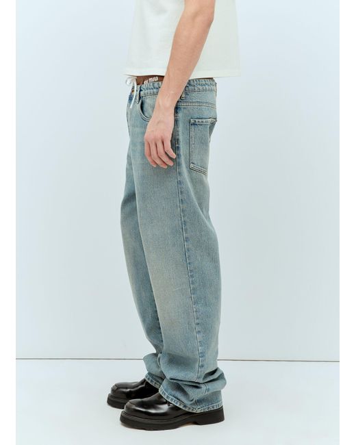 Miu Miu Blue Five Pocket Jeans