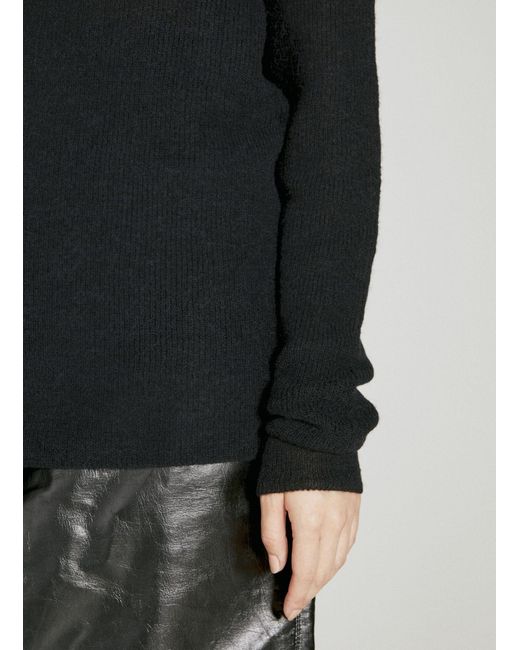 Saint Laurent Black V Neck Wool Sweater