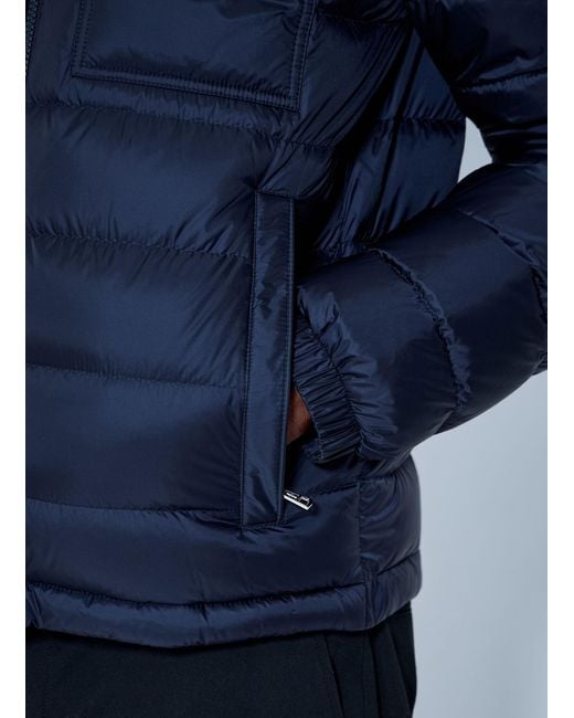 Moncler Blue Verith Hooded Short Down Jacket for men