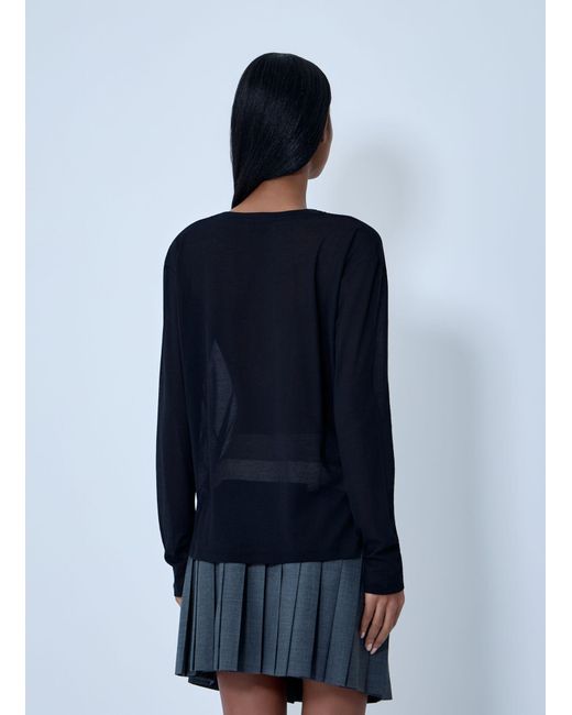 Miu Miu Blue Logo Motif Sweater