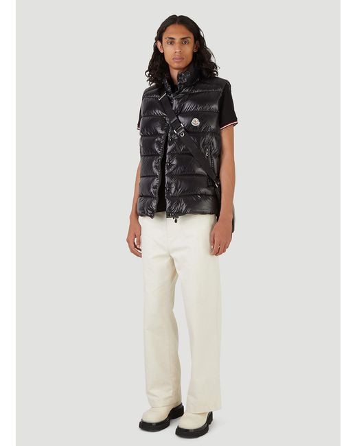 Moncler Black Tibb Down Vest Jacket for men