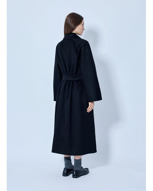 Max Mara Blue Belted Cashmere Coat