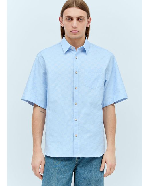 Gucci White Gg Supreme Oxford Cotton Shirt for men