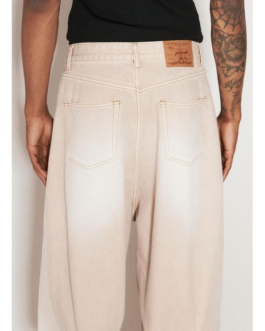 Y. Project Natural Draped Cuff Jeans for men