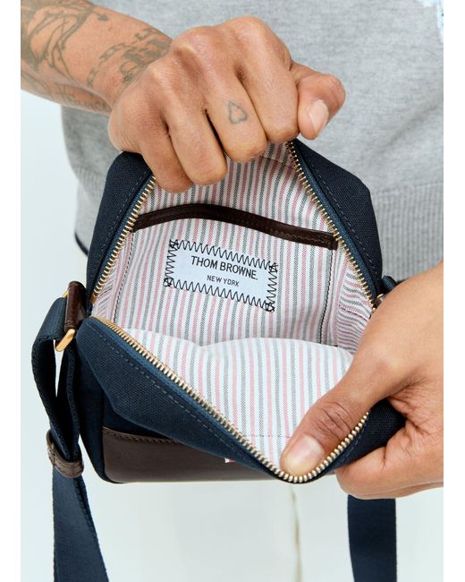 Thom Browne Gray Snap Pocket Camera Bag for men