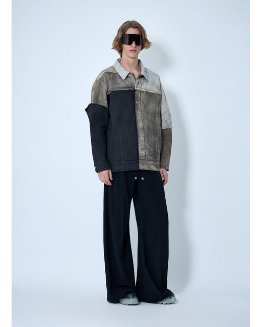 Rick Owens Gray Drkshdw Denim Patchwork Jacket for men