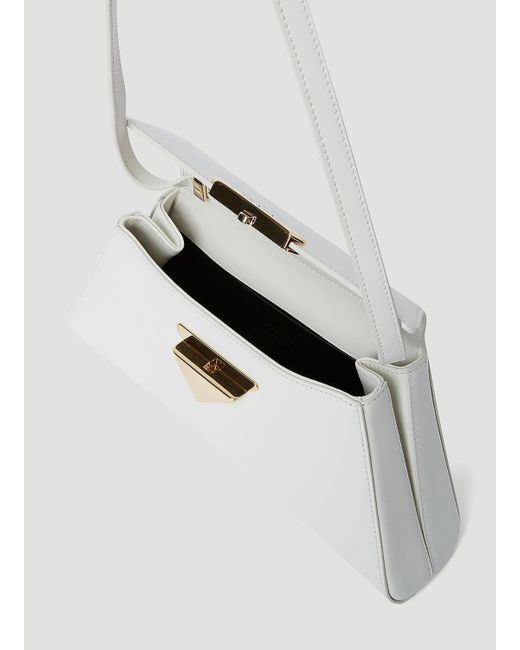 Prada White Pattina Shoulder Bag