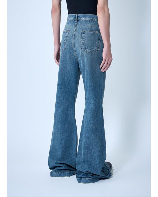 Rick Owens Blue Drkshdw Denim Bolan Bootcut Pants for men