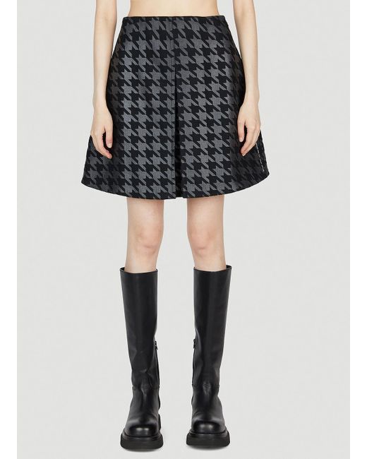 7 MONCLER FRAGMENT Black Houndstooth Mini Skirt