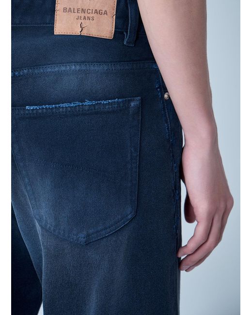 Balenciaga Blue Curved Knee Pants for men