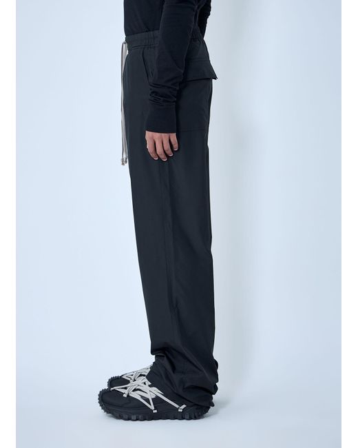 Moncler Blue Rick Owens Elasticated Drawstring Pants