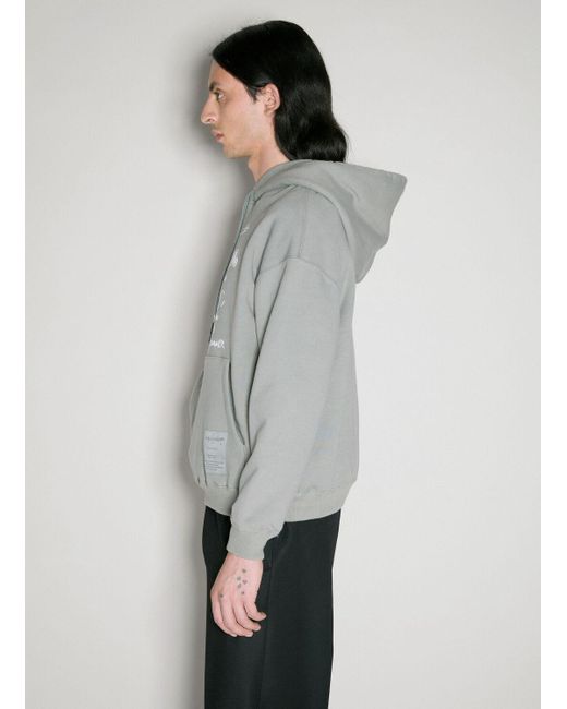 Yohji Yamamoto Gray Neighborhood Hooded Sweatshirt for men