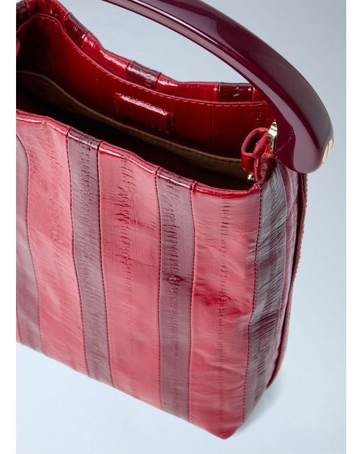 Dries Van Noten Red Striped Handle Handbag
