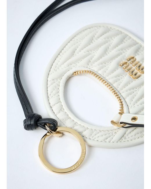 Miu Miu Blue Wander Leather Keyring