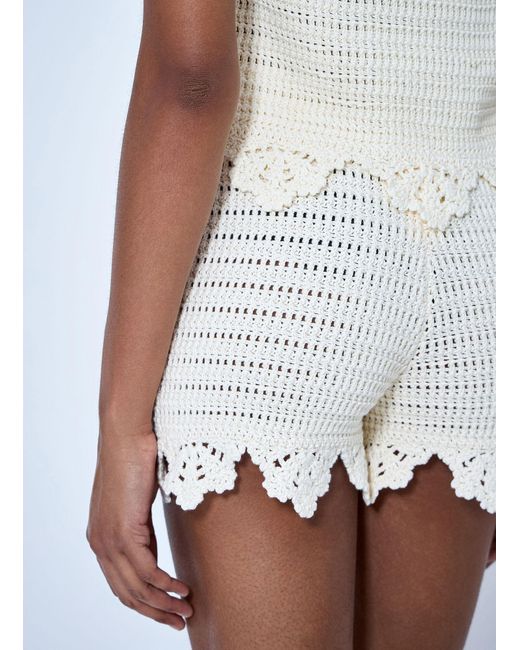 Chloé White Sleeveless Cropped Top