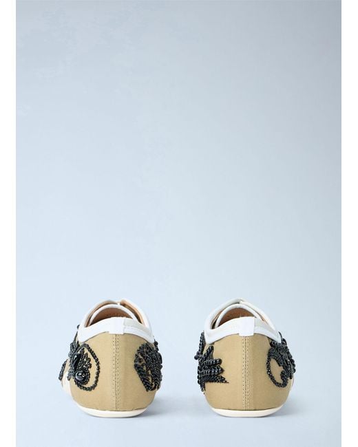 Dries Van Noten Green Embroidered Lace-up Sneakers